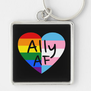 Ally AF III - Queer Stolz der Gay Trans-Flagge für Schlüsselanhänger