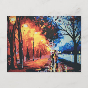 Ally by Lake Painting Postcard von Freyja Kunst Postkarte