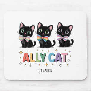 Ally Cat - Black Cat LGBTQ Prix Mousepad