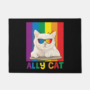 Ally Cat Lgbt Gay Rainbow Prilag Boys Men Fußmatte