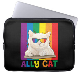Ally Cat Lgbt Gay Rainbow Prilag Boys Men Laptopschutzhülle