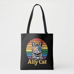 Ally Cat LGBT Regenbogenflagge LGBTQ Geschenk Tasche