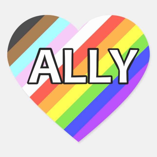 Ally Heart Sticker Sheet (Vorderseite)