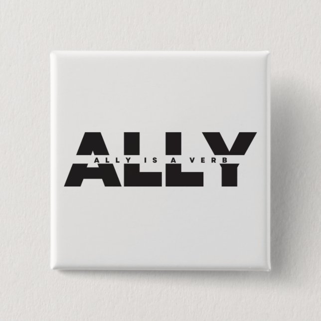 Ally ist ein Verb-Button Button (Vorderseite)