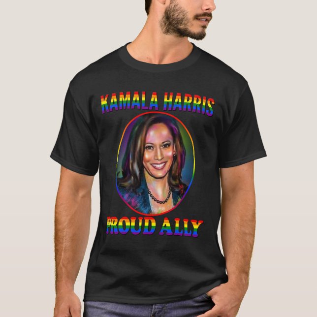 Ally Kamala Harris Unser Vp LGbt Flag Gay Pride Mo T-Shirt (Vorderseite)