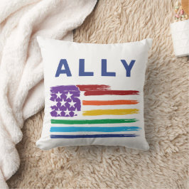 Ally-Kunst-Regenbogen-Flaggen-Wurfkissen Kissen