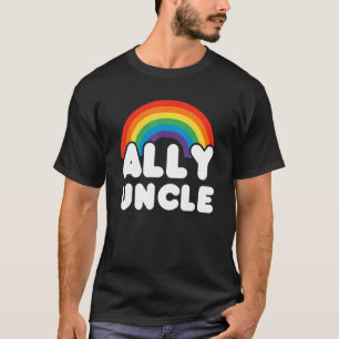 Ally Onkel Lgbt Flag Gay Pride Lgbtq T-Shirt