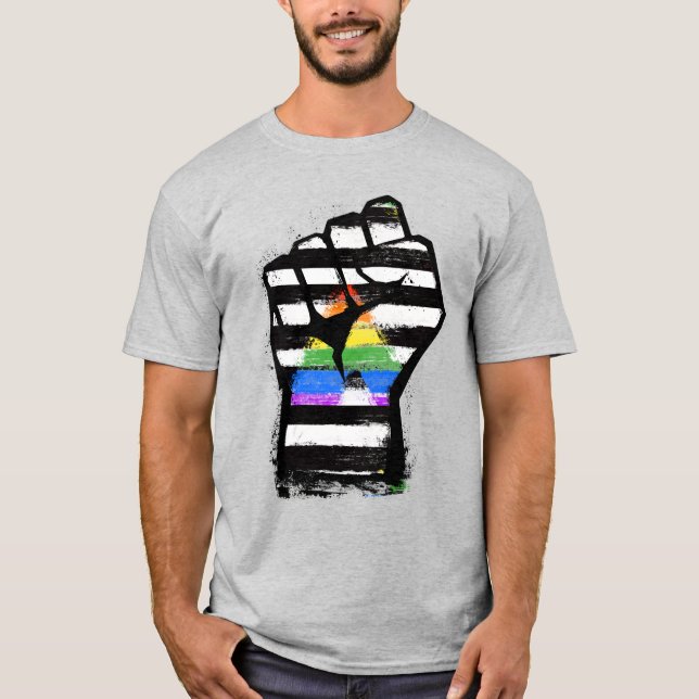 Ally Pride Fist T-Shirt (Devant)