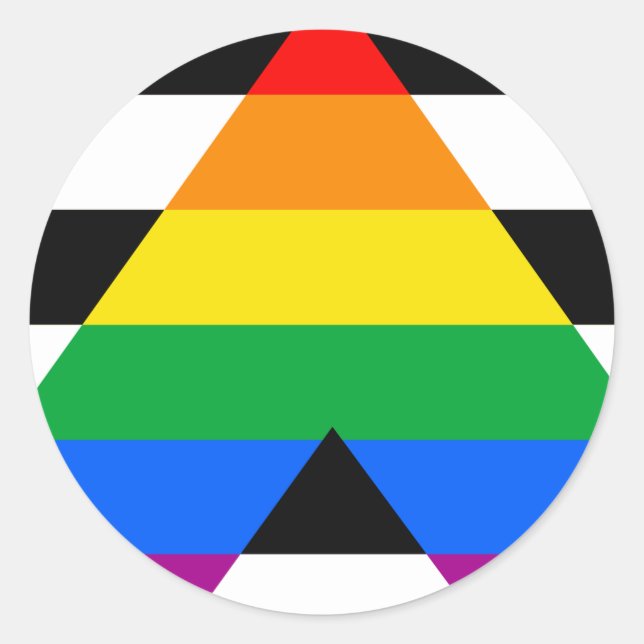 Ally Pride Flag Runder Aufkleber (Vorderseite)