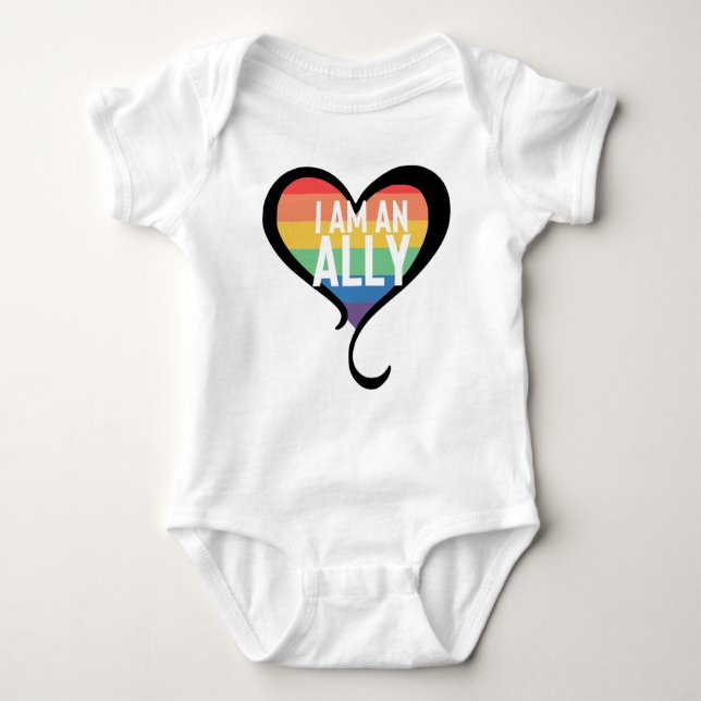 Ally Pride Rainbow Baby Bodysuit Baby Strampler (Vorderseite)