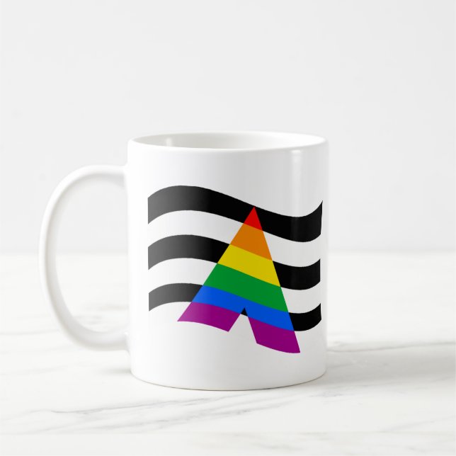 Ally Pride T - Shirt Kaffeetasse (Links)