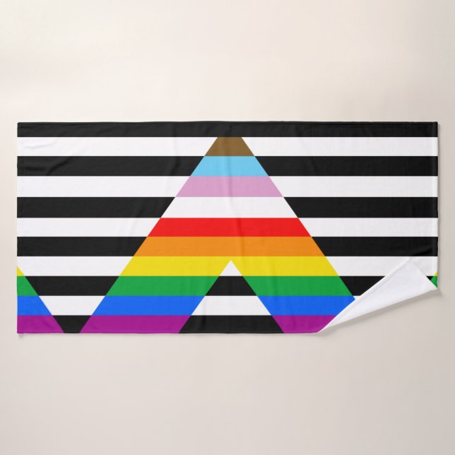 Ally Progress Pride Flag Badehandtuch (Badehandtuch)