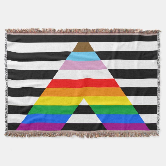 Ally Progress Pride Flag Decke (Vorderseite)