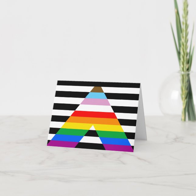 Ally Progress Pride Flag Karte (Vorderseite)