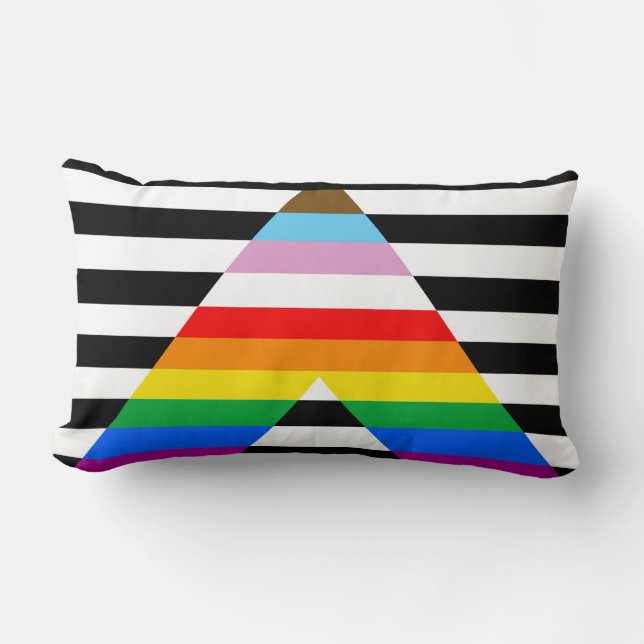 Ally Progress Pride Flag Lendenkissen (Vorderseite)