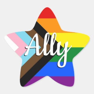 Ally Progress Prilag Flag Stern-Aufkleber