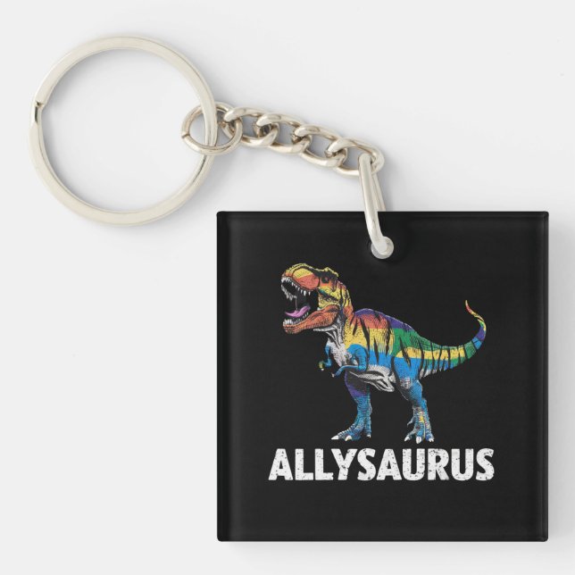 Allysaurus LGBT Dinosaur drapeau arc-en-ciel Ally  (Devant)