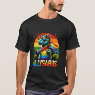Allysaurus Pride LGBTQ Rainbow Sonnenbrille Ally D T-Shirt