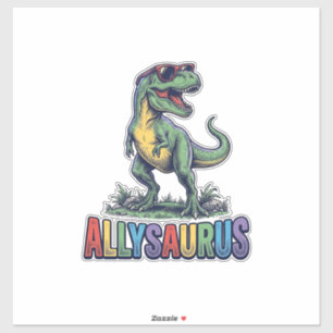 Allysaurus Vintage Dinosaur Sonnenbrille Shirt Des Aufkleber