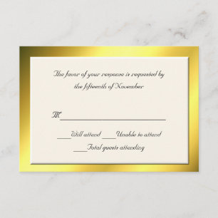 Allzweckcreme-und Goldwartekarte RSVP Karte