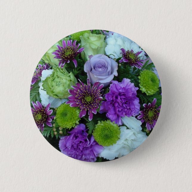 Alma Blooms Lila Bouquet Button (Vorderseite)