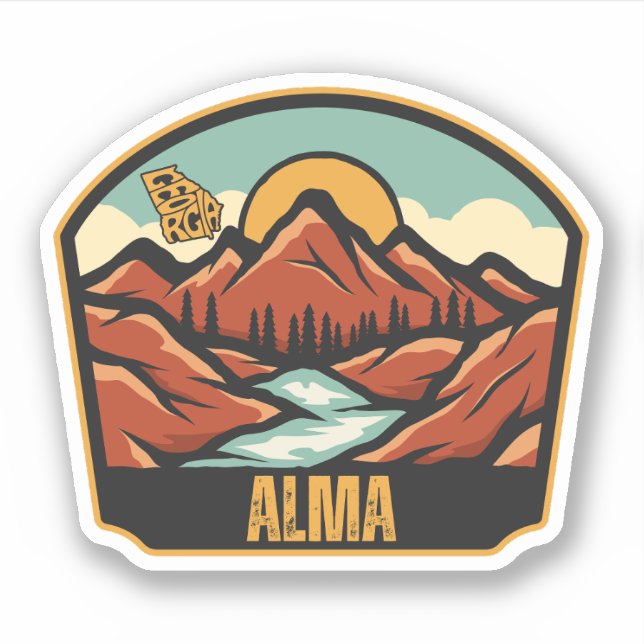 Alma, Georgien Aufkleber (Vorderseite)