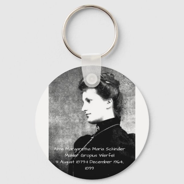 Alma Margaretha Maria Schindler Mahler Gropius Wer Schlüsselanhänger (Vorderseite)