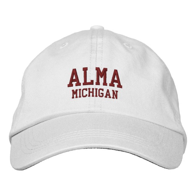 Alma Michigan Casquette de baseball brodé (Devant)