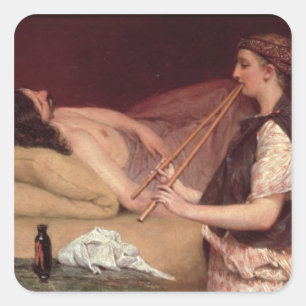 Alma-Tadema der Siesta, 1868 Quadratischer Aufkleber
