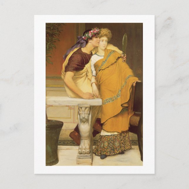Alma-Tadema | Der Spiegel, 1868 Postkarte (Vorderseite)
