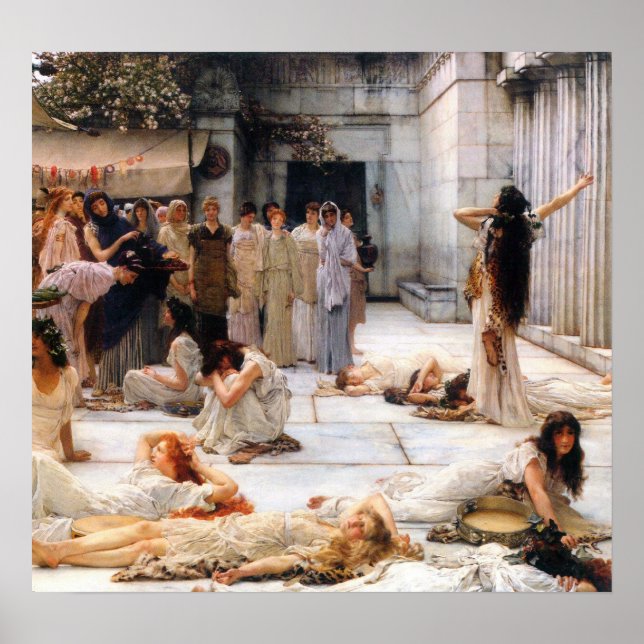 Alma-Tadema - Die Frauen von Amphissa, Details Poster (Vorne)