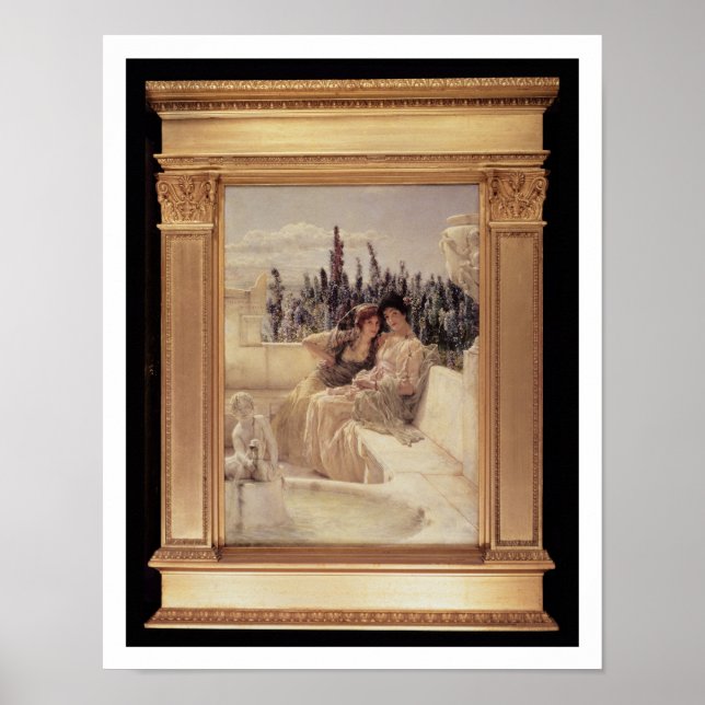 Alma-Tadema | Flüsternummer, 1896 Poster (Vorne)