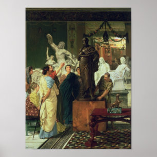 Alma-Tadema   Händler in den Statuen Poster