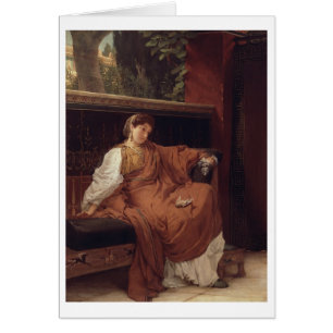 Alma-Tadema Lesbia, das über einem Spatzen wein