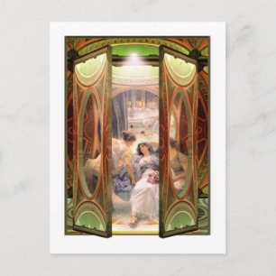Alma-Tadema Offene Tür zu den Bädern Postkarte