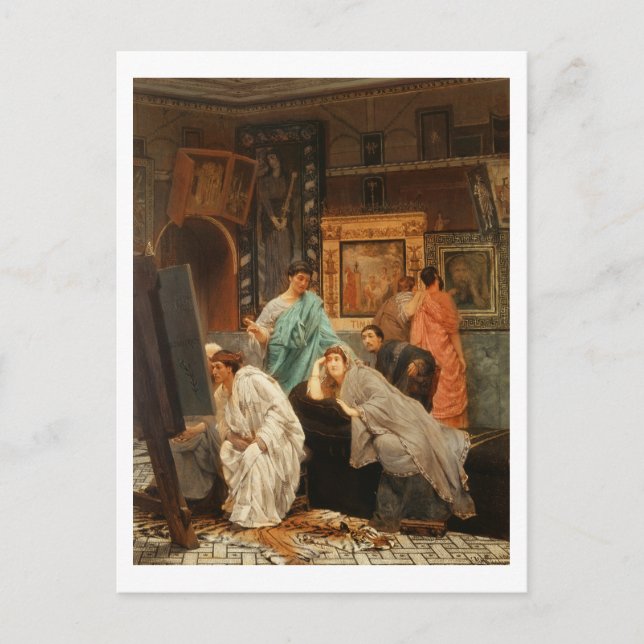 Alma-Tadema | Sammler zur Zeit des Augustus Postkarte (Vorderseite)