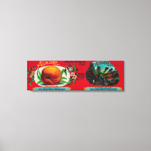 Almaden Peach Label Leinwanddruck