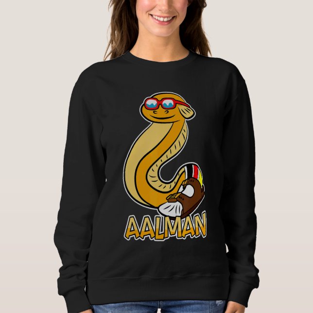 Alman Memes Eel Sandal Socks Typisch Deutsch Sweatshirt (Vorderseite)