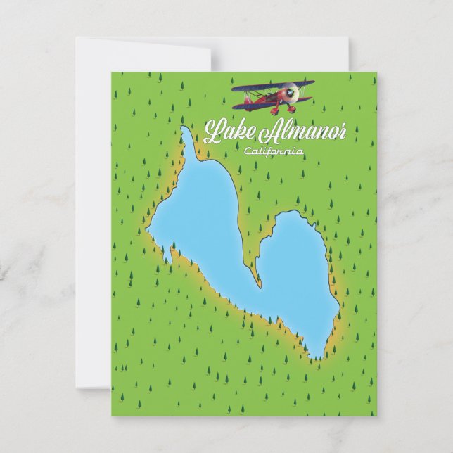 Almanor California USA-Karte (Vorderseite)
