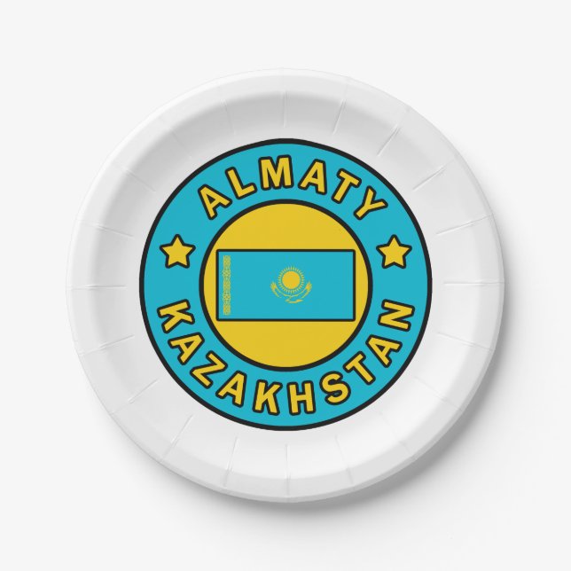 Almaty Kasachstan Pappteller (Vorderseite)