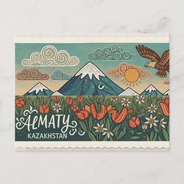 Almaty Kasachstan Postkarte (Vorderseite)