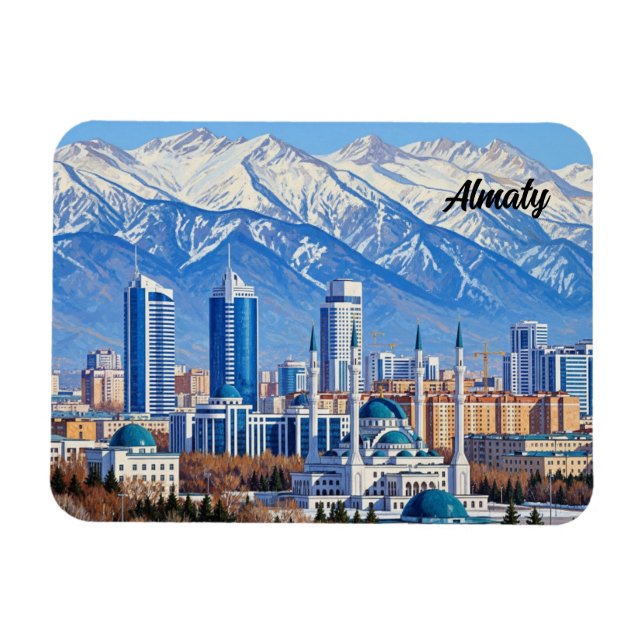 Almaty Kasachstan Reise  Magnet (Horizontal)