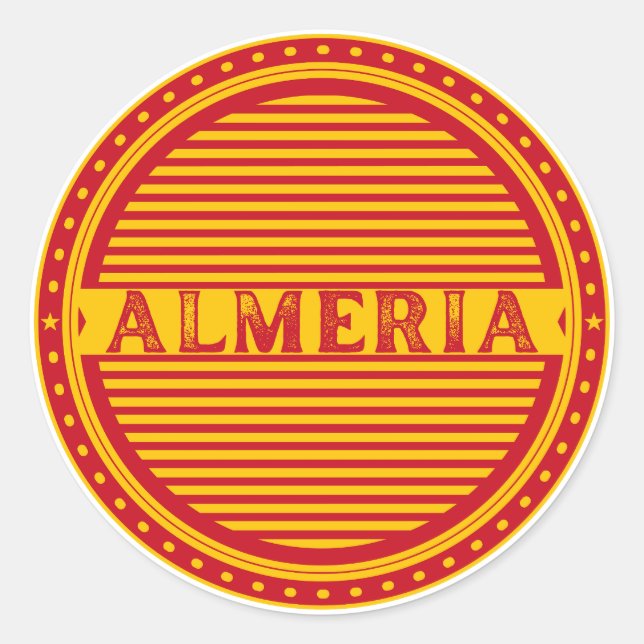 Almería City Pride Emblem – Spanish Identity Runder Aufkleber (Vorderseite)