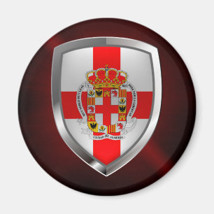 Almería metallisches Emblem Magnet