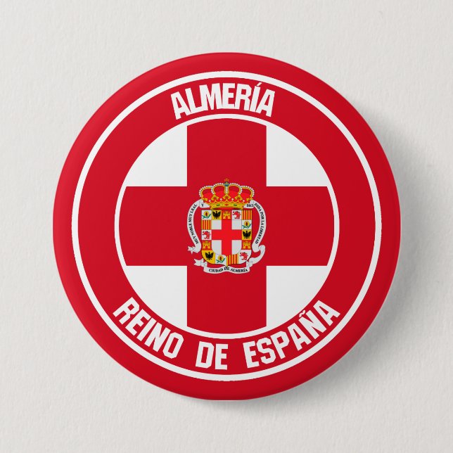 Almería Round Emblem Button (Vorderseite)