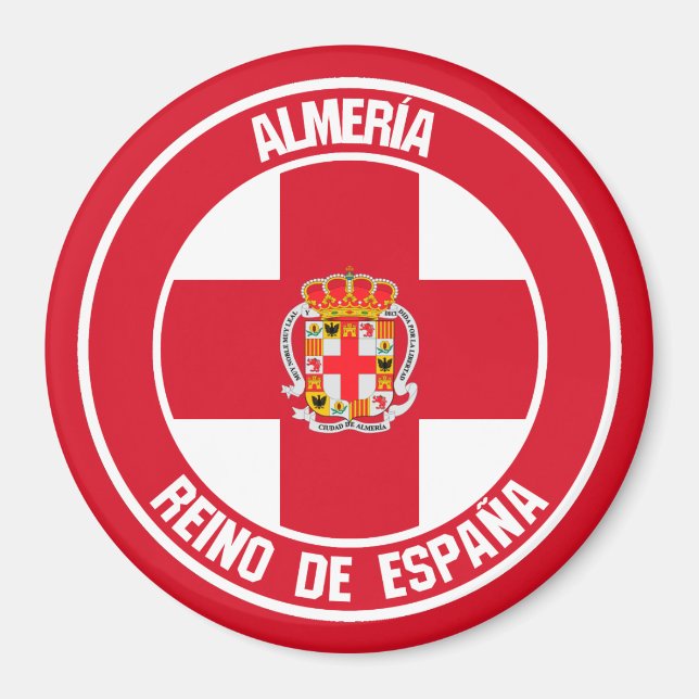 Almería Round Emblem Magnet (Vorne)