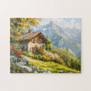 Almhaus mit Blick auf das Tal