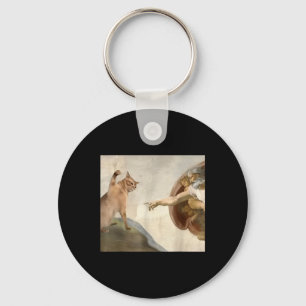 Almighty Slap Funny Cat Gottes Schöpfung von Adam  Schlüsselanhänger
