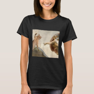 Almighty Slap Funny Cat Gottes Schöpfung von Adam T-Shirt