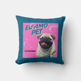 Almofada 40,6 cm x 40,6 cm Pet Azul Escuro Kissen